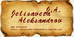 Jelisaveta Aleksandrov vizit kartica